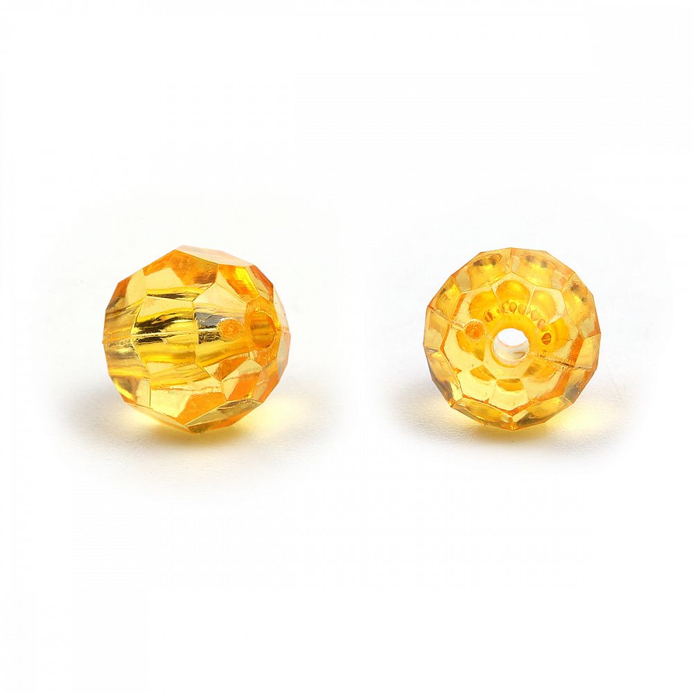 Бусины акрил ⌀10 мм, MG.3241-21 цв.21 желтый уп.50 г, Magic4Hobby