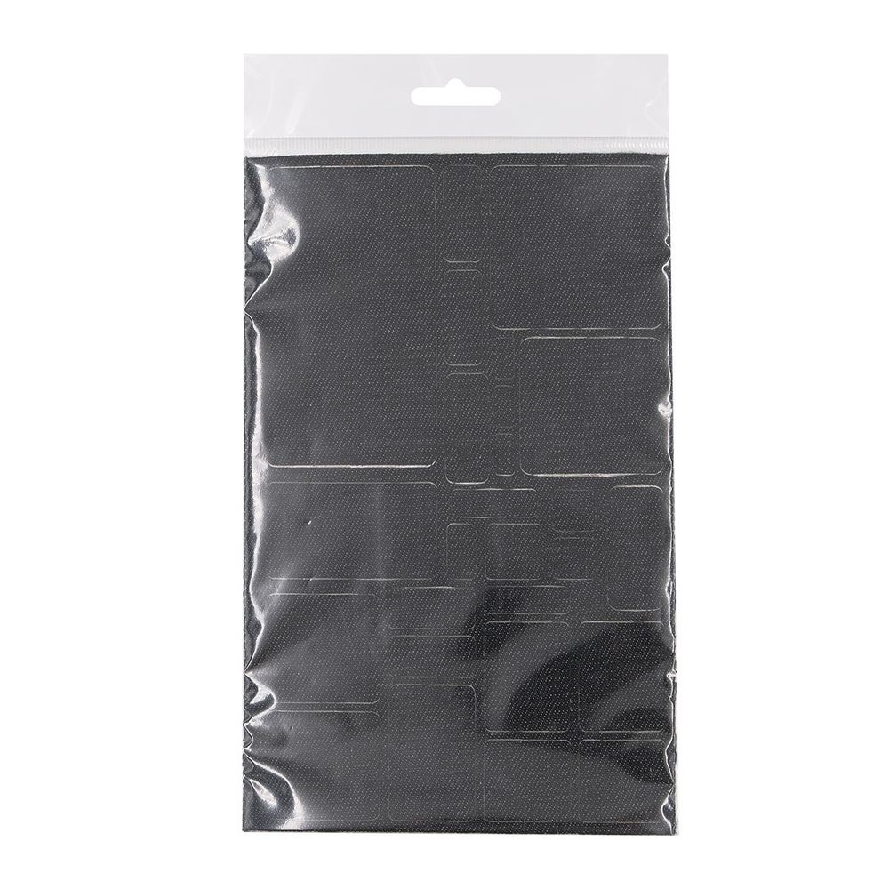 Набор заплаток самоклеящихся, джинс, квадрат/прямоугольник, 145x245мм (черный (black)), AC09