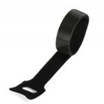 Лента контактная липучка (велкро) хомут 15 мм, 1,2 см, 100 шт, черный /TOS/