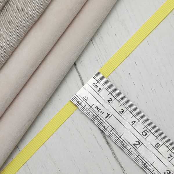 Лента репсовая (в рубчик) 6.0 мм, 060 лимонный, уп.18,28 м