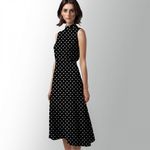 Штапель в горошек 90 г/м², 145 см / 2 метра, TBY.Vidt.01 цв.черный