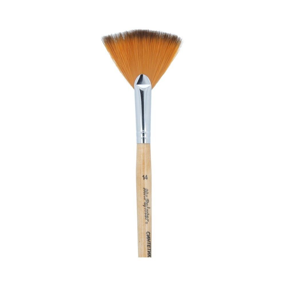 Кисть синтетика веерная №14, 5 шт, короткая ручка, Mr.Painter SBW 202-14