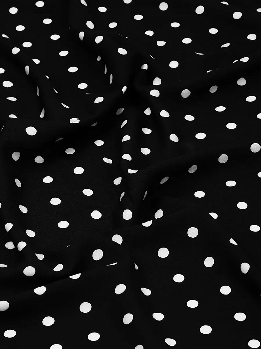 Штапель в горошек 90 г/м², 145 см / 25 метров, TBY.Vidt.01 цв.черный