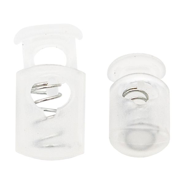 Фиксатор (зажим) для шнура пластик 1 отв., ⌀5.5 мм, 20х10 мм, цилиндр, прозрачный, 200 шт