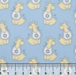 Ткань для пэчворка Peppy Молочные сны фланель, отрез 100х110 см, 175 г/м², МС-01 голубой, Peppy