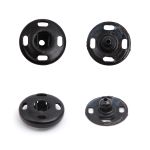 Кнопка пришивная металл ⌀12.0 мм, черный, 6 шт, Pony