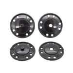 Кнопка пришивная металл ⌀35.0 мм, цв.черный пласт, 4 шт, BIG