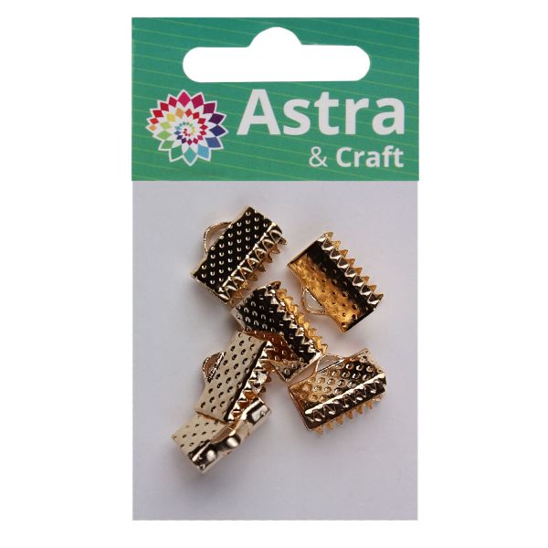 Концевик для ленты, 10 мм, 6 штук, Astra&Craft (золото) 4AR2030