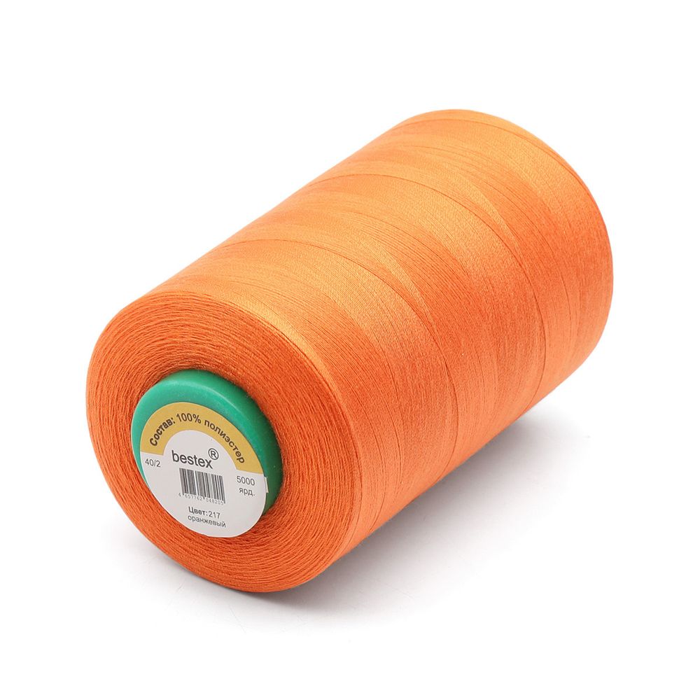 Нитки универсальные Bestex 40/2, 4570 м (5000 ярд) / 1 кат., 217 оранжевый