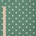 Штапель в горошек 90 г/м², 145 см / 2 метра, TBY.Vidt.05 цв.зеленый