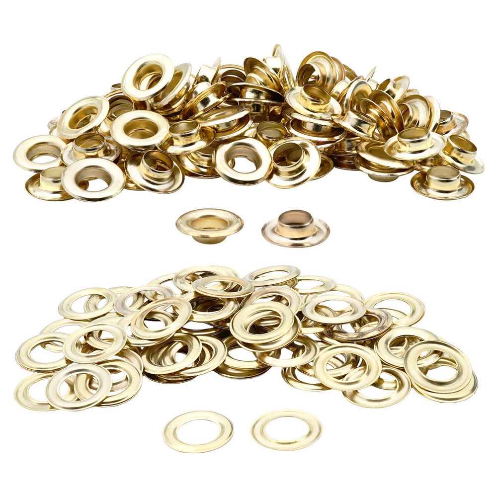 Люверсы металл ⌀13.0 мм (внутр.), h7 мм (внутр.), №28, металл, New Star, золото, уп≈100 шт