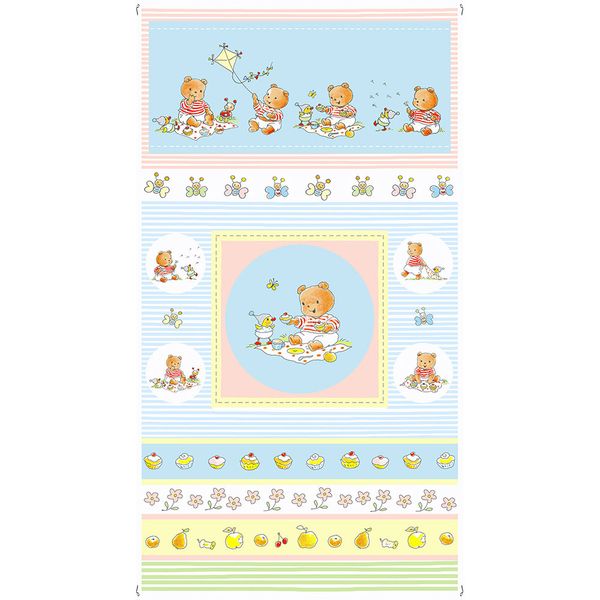 Ткань для пэчворка Peppy 4503 Panel, отрез 60х110 см, 135 г/м², 354, Stof