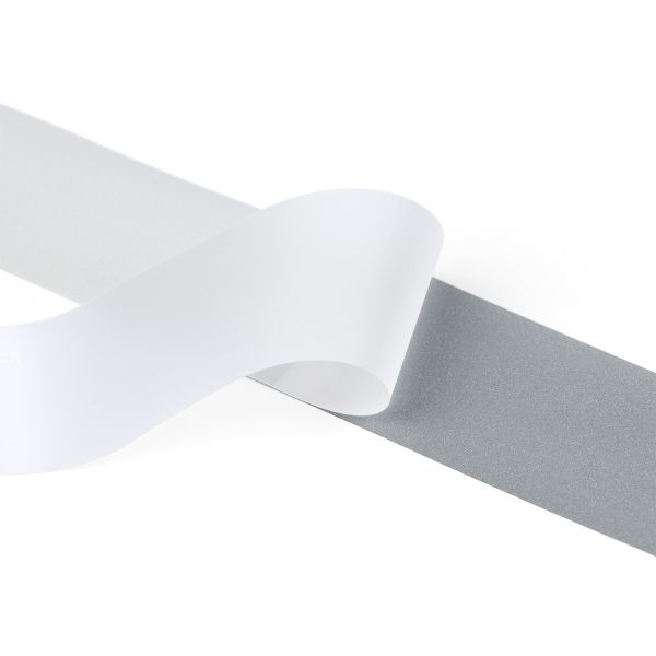 Лента светоотражающая (катафотная) термоклеевая [cpl:420], 40 мм / 50 метров, 100% полиуретан, серебро, Gamma TG9400