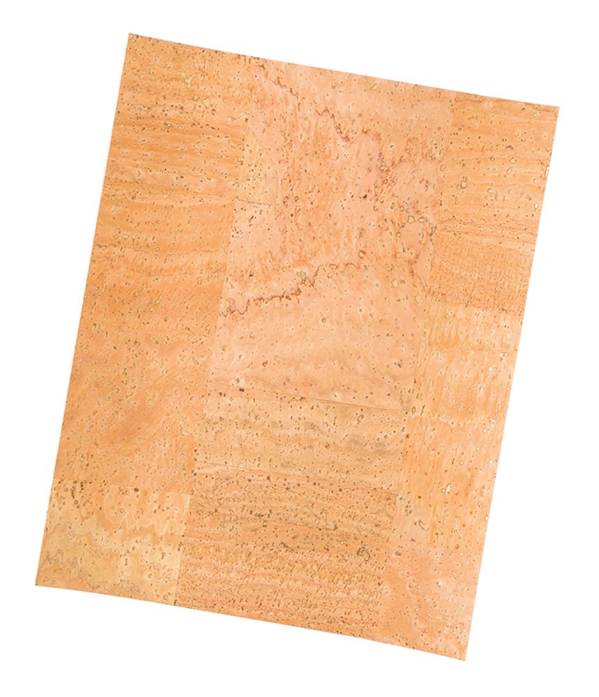 Корковая (пробковая) бумага 0,8 мм, 70x140 см, натуральный светлый (02), 1 шт