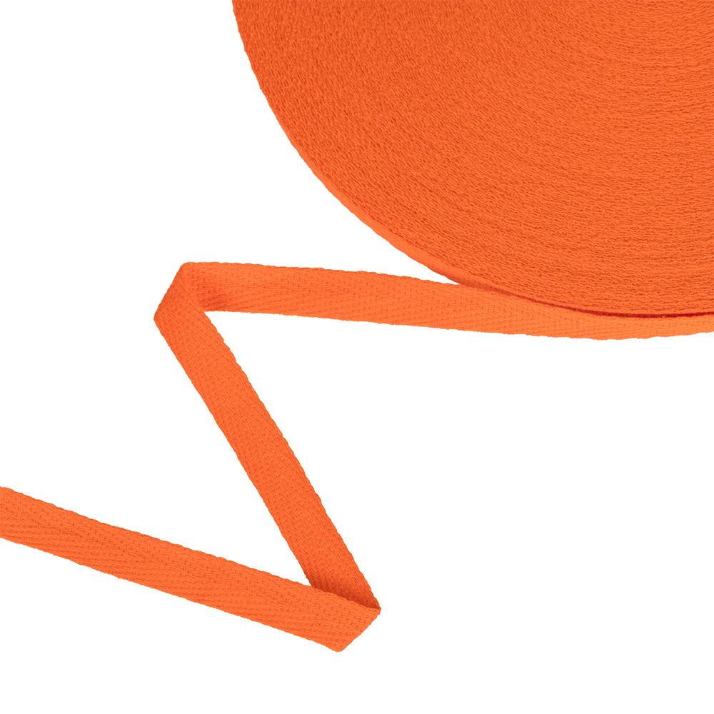 Тесьма (лента) киперная (100% х/б) 10 мм / 50 метров, оранжевый/orange, Gamma TCT-10