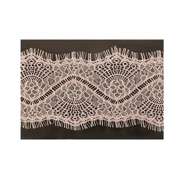 Кружево шантильи (реснички) 100 мм / 5х3 м, пудровый, Blitz LCE-33SH