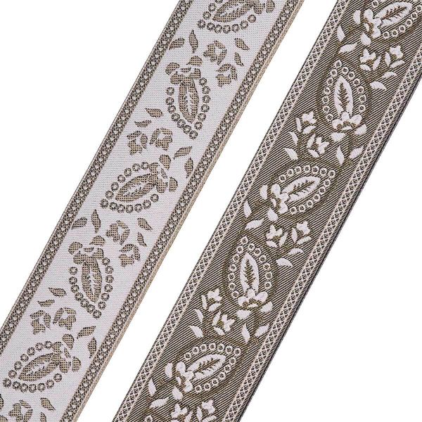 Лента (тесьма-бордюр) жаккардовая 60.0 мм / 25±1 метров, 5 бежевый, 3AR2679