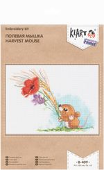 Набор для вышивания нитками Klart, Полевая мышка, 19х15,5 см