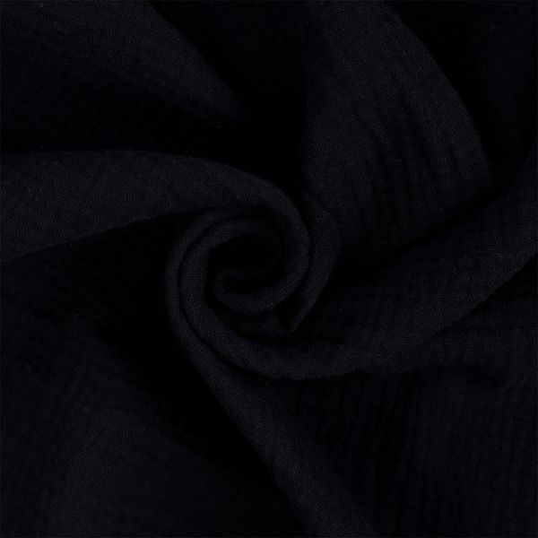 Муслин 125 г/м², 130 см / 2 метра, TBY.Mus.24723.28.2, цв.28 черный