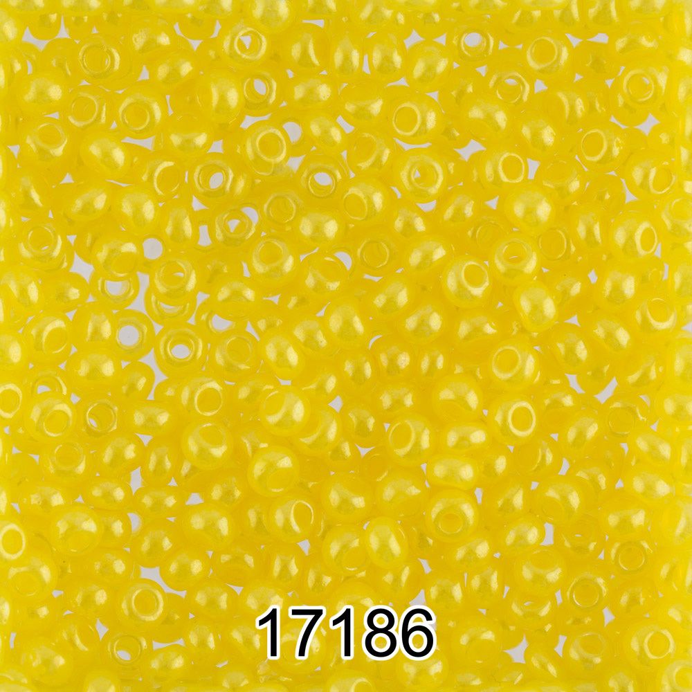 Бисер Preciosa круглый 10/0, 2.3 мм, 500 г, 17186 (Ф021) желтый