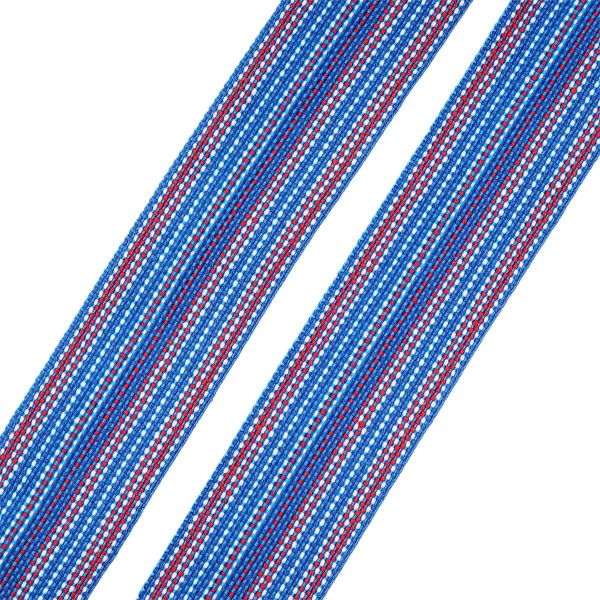 Лента для поясов рис 9830 40мм*25м (синий/красный/белый), С3822Г17