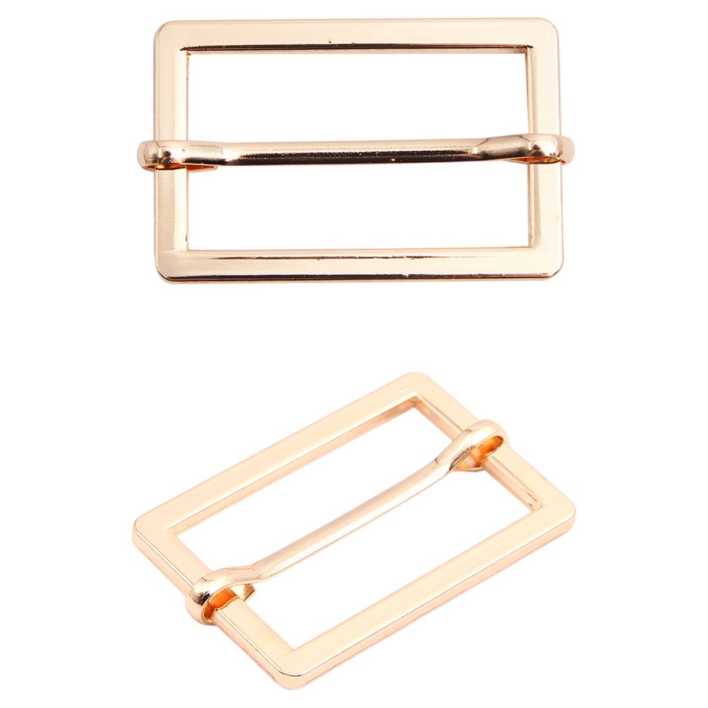 Рамка регулировочная металл литая с подвижной планкой 40 мм /48х31 мм, ⌀4 мм/, золото цв.02, 4 шт