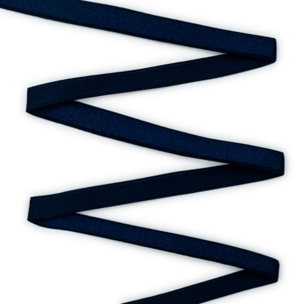 Резинка бельевая (бретелечная) блестящая 10.0 мм / 50 метров, т.синий, ML177.010