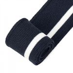 Подвяз (довяз) трикотажный 3.5х80 см, т.синий с белой полосой, 100% п/э, 5 штук