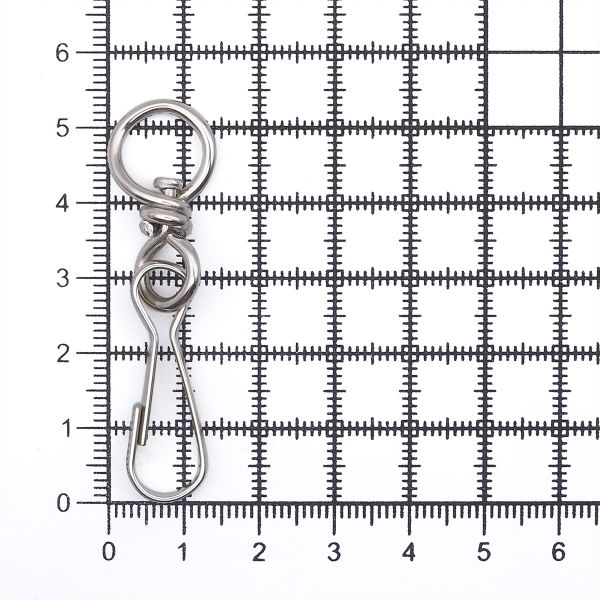 Карабин металл 10.0 мм (55х14 мм), 816-631, никель, уп.100 шт