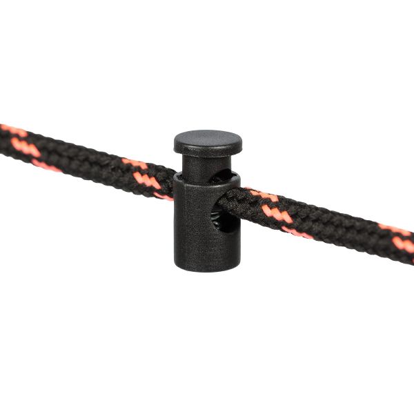 Фиксатор (зажим) для шнура пластик 1 отв., ⌀3.5 мм, 24 шт, №01 черный, Micron A 2215S