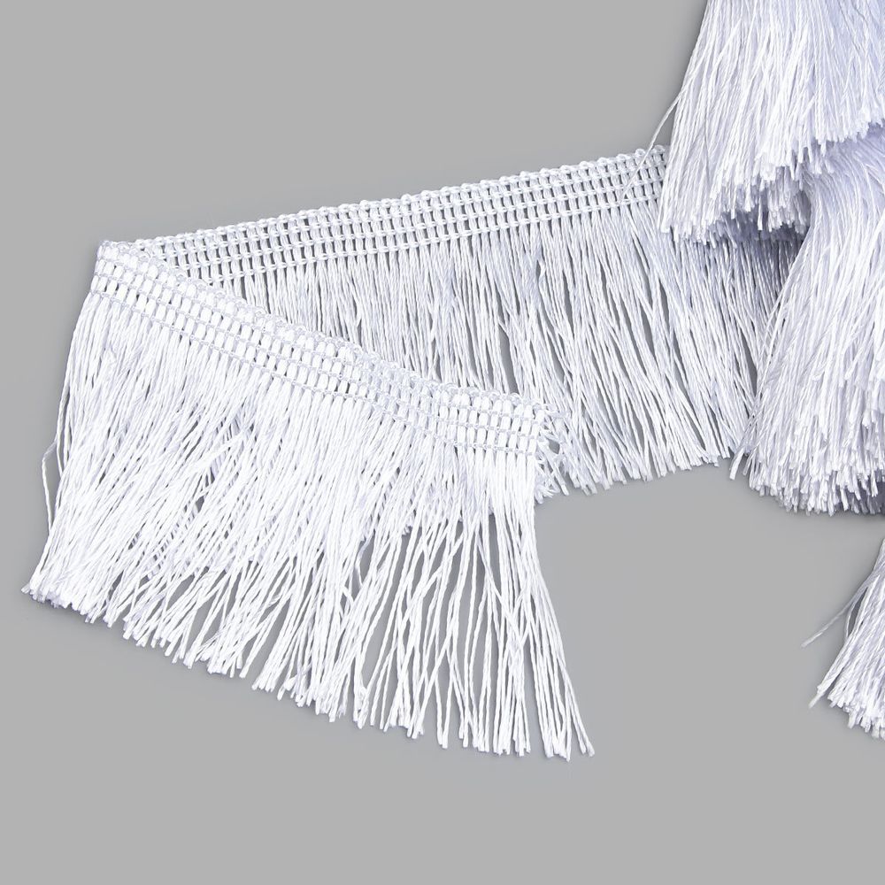 Бахрома отделочная широкая 120.0 мм / 25 метров, 501 белый