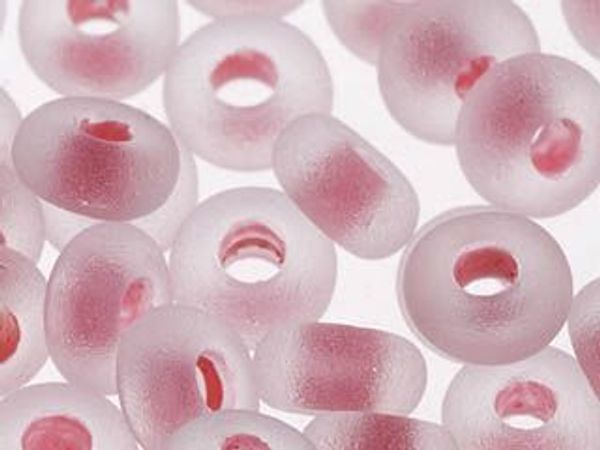 Бисер Preciosa прозрачный матовый с цв. центром 10/0 (2.3 мм), круг.отв., 50гр, (38398)