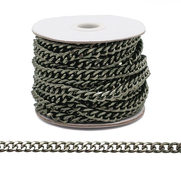 Цепь алюминиевая 9,2х7,2 мм, 10 м, чер.никель