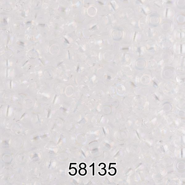 Бисер Preciosa 10/0 (2.3 мм), 500 г, 58135 (Ф253)прозрачный/перламутр