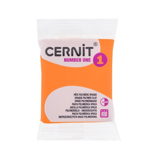 Полимерная глина запекаемая Cernit № 1, 56 г, 752 оранжевый