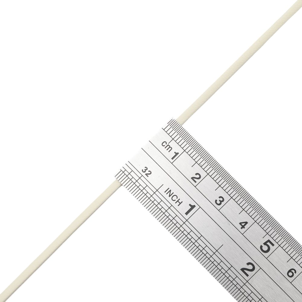 Шнур кожа искусственная ⌀2.5 мм / 100 метров, матовый, молочный