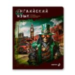 Тетрадь со справочным материалом Эволюция, глянцевая ламинация, A5+ 48 л. на скобе 65 г/м², белизна 100%, 10 шт, клетка, 00876 Английский язык, Светоч 48Т5