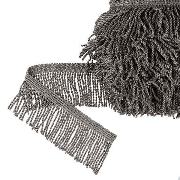 Бахрома отделочная 75.0 мм / 25 метров, витая, 235 серый, Gamma 565