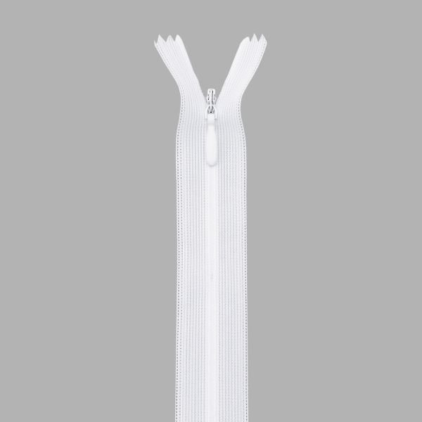 Молния потайная (скрытая) Т3 (3 мм) 1 зам., н/раз., 50 см, белый, 31271 / 50, 10 шт