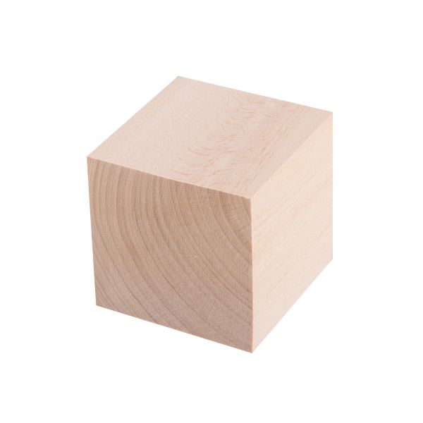 Заготовка деревянная брусок для резьбы липа 5х5х5 см, 4 шт, Mr.Carving БДЛ-204