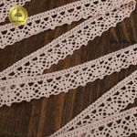 Кружево вязаное (тесьма) хлопковое 18мм арт.TR.1006 цв.розовая пудра, уп.10м, Kruzhevo