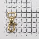 Карабин металл 13.0 мм (40х18 мм), золот., 6 шт