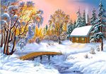 Пазл 1000 элементов, Морозный вечер, PZL-1000/05, Фрея