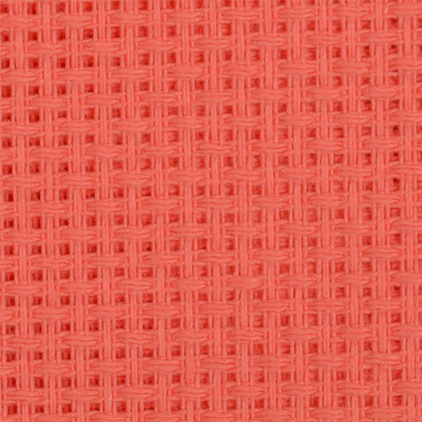 Канва для вышивания крупная, 854 (10х44кл) 40х50 см, цв. коралл