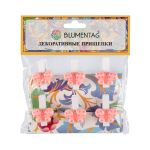 Прищепки декоративные 5х6 шт, 3.5 см, B66 Розовые бабочки, Blumentag WCRH-35