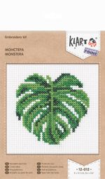 Набор для вышивания нитками Klart, Монстера