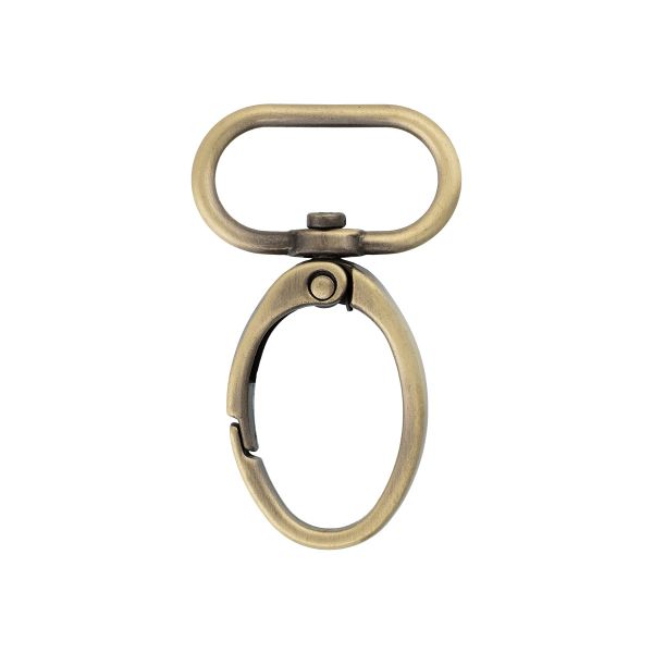 Карабин металл 25.0 мм (50х30 мм), 10 шт, 24 под бронзу, Gamma GH 118/25/10