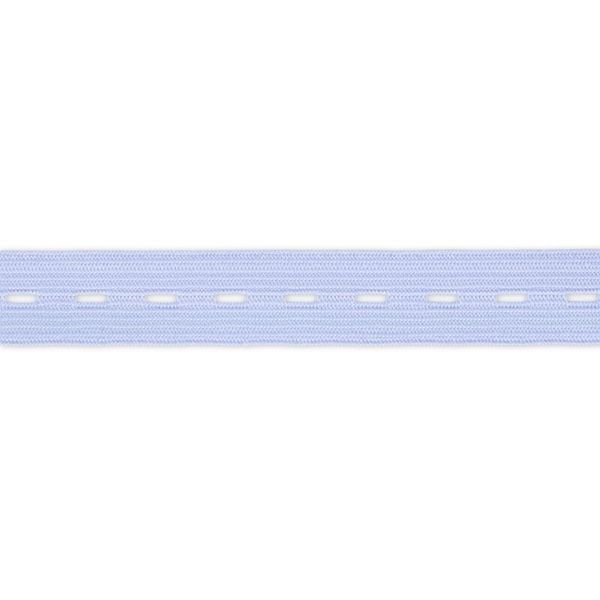 Резинка перфорированная 20.0 мм / 25 метров, вязаная, 017 голубой, Gamma 0120