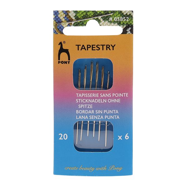 Иглы ручные гобеленовые с золотым ушком Tapestry №20, 6 шт, PONY, 05852