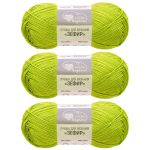 Пряжа Люблю вязать Зефир / уп.3 мот. по 100 г, 295 м, 420 светло-зеленый